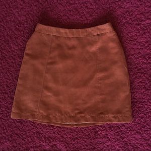 Faux Suede Mini Skirt